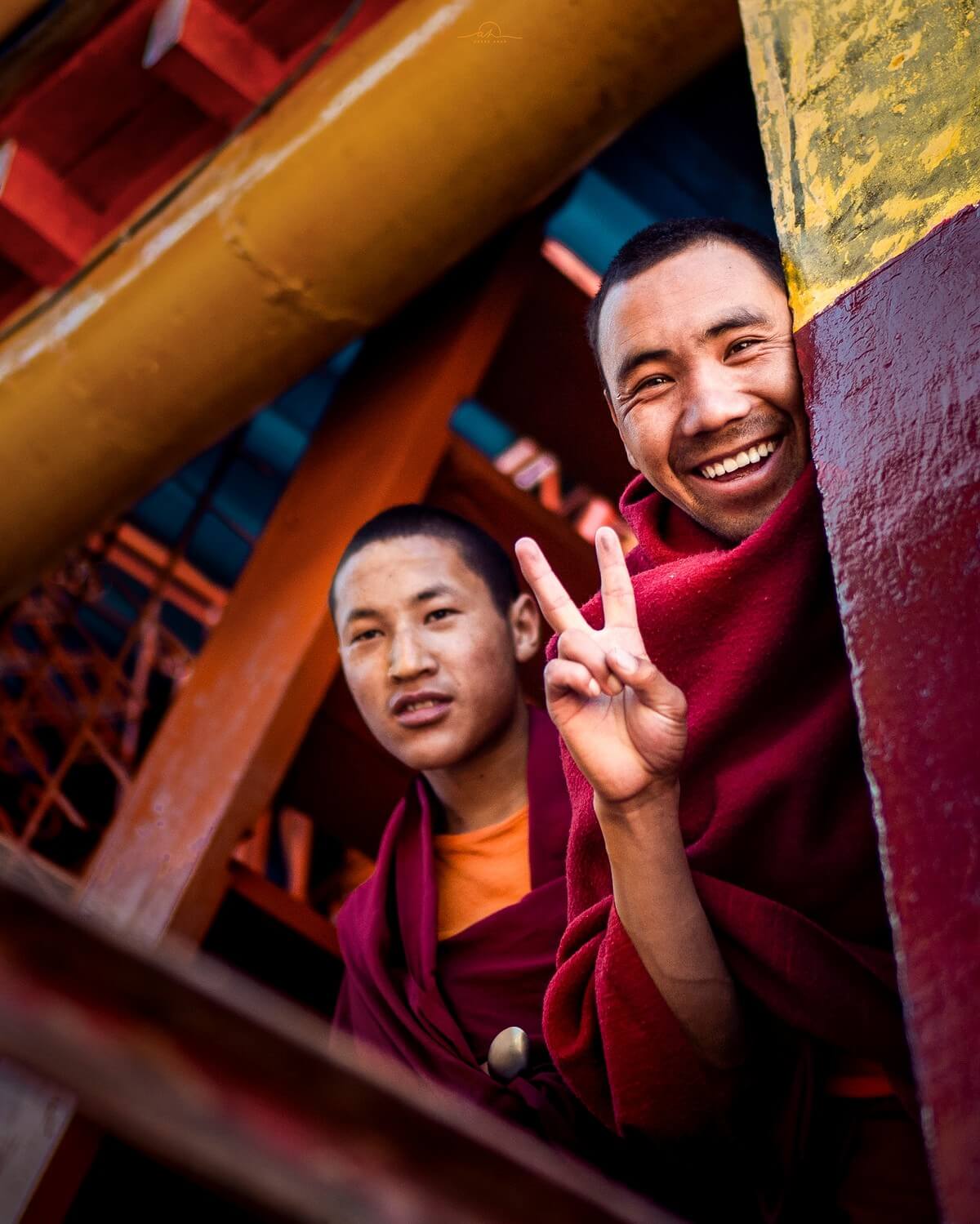 Monks at Key Monastery Spiti Winter Expedition with Arun Hegden